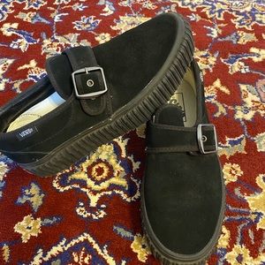 Rare Black Platform Vans w/ Buckle